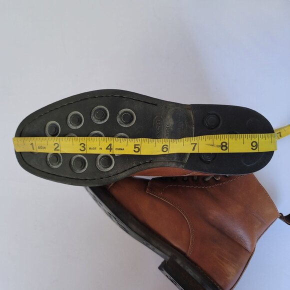 Coach Women's Leather Cap Toe Lace-Up Combat Ankle Boots. Size 5.5M - Picture 10 of 14